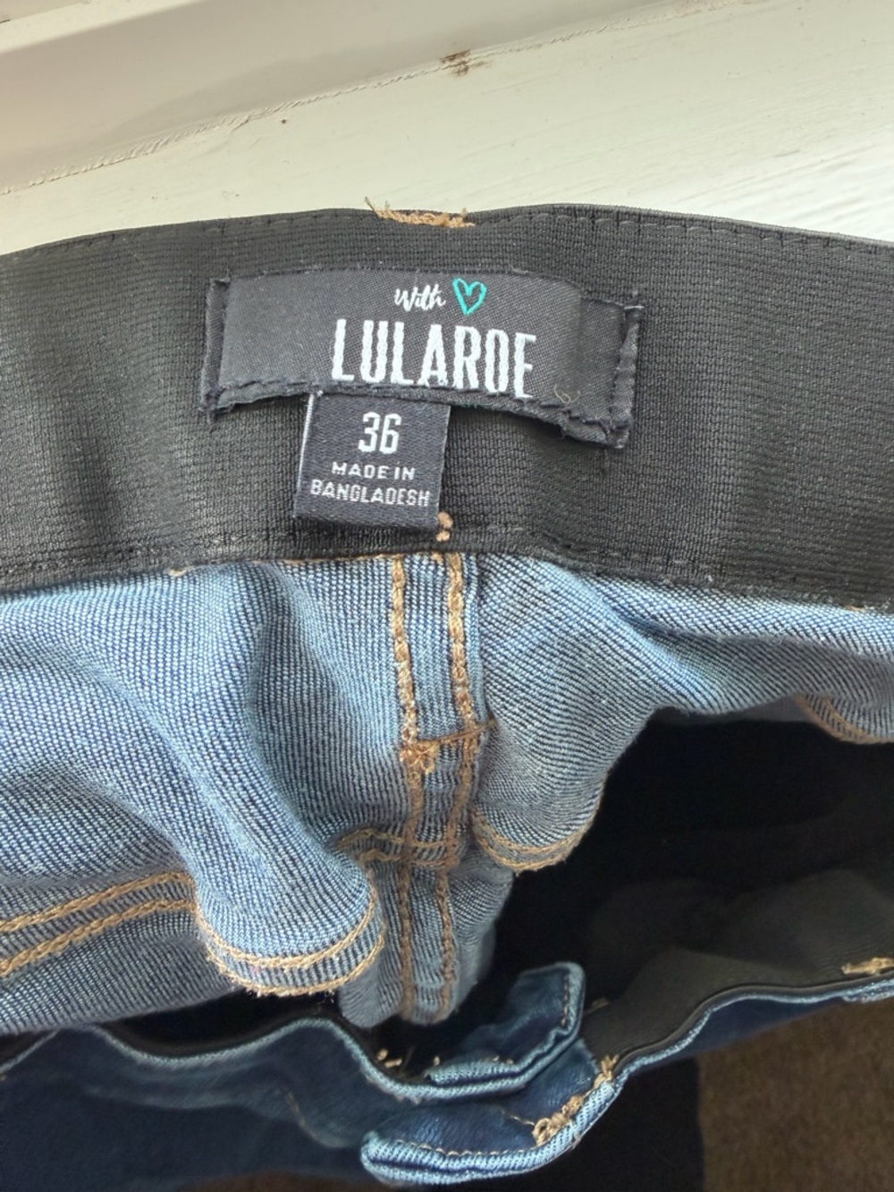 LuLaRoe Blue Denim straight wide leg